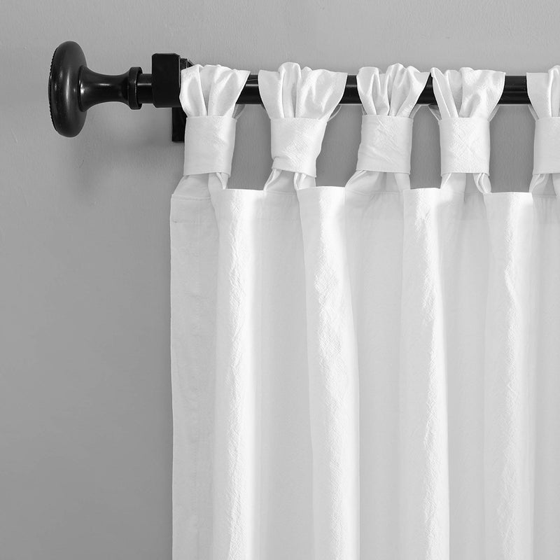 Archaeo Washed Cotton Twist Tab Curtain, 52" x 108", White - Image 2